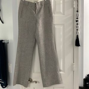 BANANA REPUBLIC GREY WHITE WIDE LEG LINEN PANTS